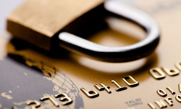 Lock Sitting On a Credit Card